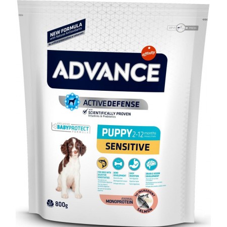 Advance Dog Puppy Sensitive Salmon and Rice ЛОСОСЬ корм для цуценят всіх порід 0,8 кг (500933)